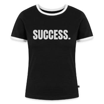 Success Bestseller - Frauen Kontrast-T-Shirt - Schwarz/Weiß - Vorne - Selfina (174cm)