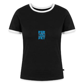 Perfect 1953 - Frauen Kontrast-T-Shirt - Schwarz/Weiß - Vorne - Selfina (174cm)
