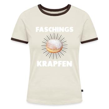 Faschingskrapfen Krapfenliebe Krapfen - Frauen Kontrast-T-Shirt - Blau/Weiß - Vorne