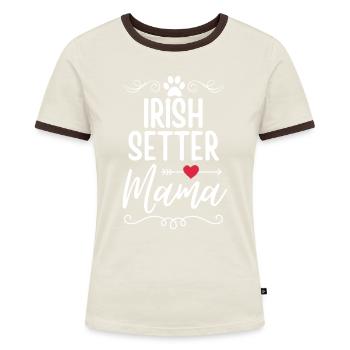 Irish-Setter Mama - Women's Ringer T-Shirt - blue/white - Front