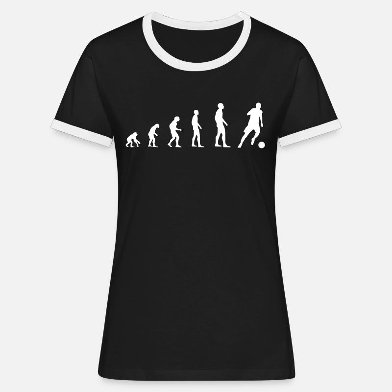 Kicker – Evolution - Frauen Kontrast-T-Shirt - Schwarz/Weiß