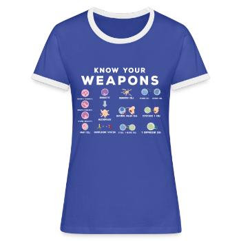 Un microbiologiste drôle - T-shirt contrasté Femme - bleu/blanc - Devant