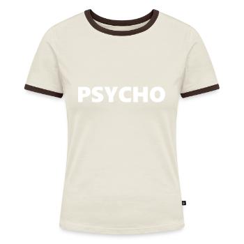 Psycho - Frauen Kontrast-T-Shirt - Blau/Weiß - Vorne