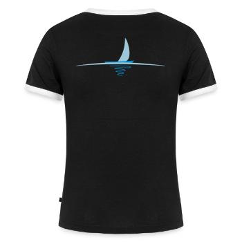 segler - Frauen Kontrast-T-Shirt - Schwarz/Weiß - Hinten - Selfina (174cm)