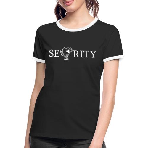 SE-KUH-RITY - Frauen Kontrast-T-Shirt