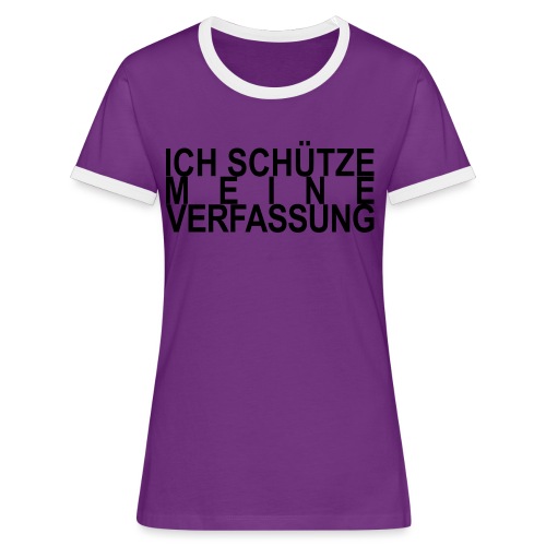 WORTKunstwort 21.4 - Frauen Kontrast-T-Shirt