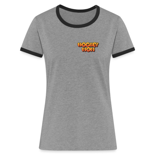 Hockeymom png - Kontrast-T-shirt dam