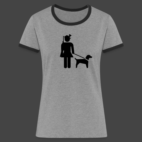 „Hundeführerin“-Jägerinnen Shirt - Frauen Kontrast-T-Shirt