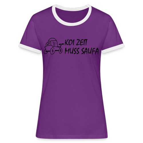 KoiZeit Saufa - Frauen Kontrast-T-Shirt