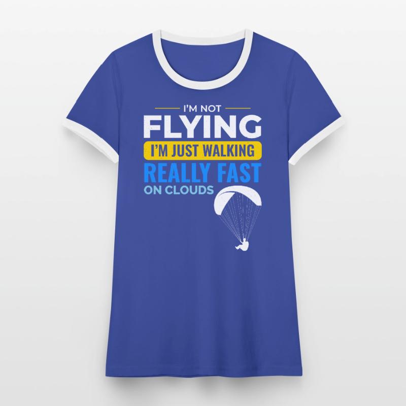 Paramotor Pilot Paramotoring Powered Paraglider Women's Ringer T-Shirt