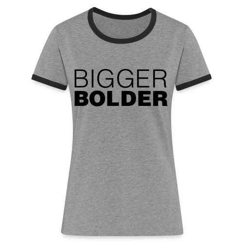 BIGGER *bolder* - Kontrast-T-shirt dam