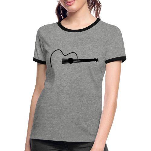 Accoustic Guitar Draw - Frauen Kontrast-T-Shirt