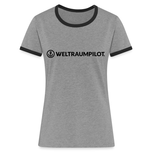 weltraumpilotquer - Frauen Kontrast-T-Shirt