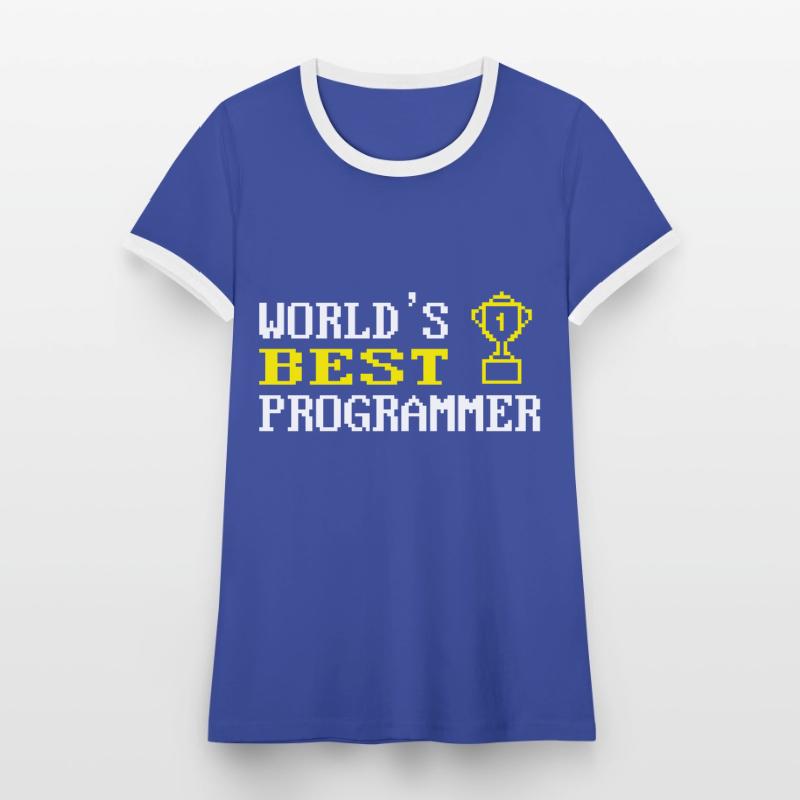 Programmierer Coder Software Entwickler Frauen Kontrast-T-Shirt