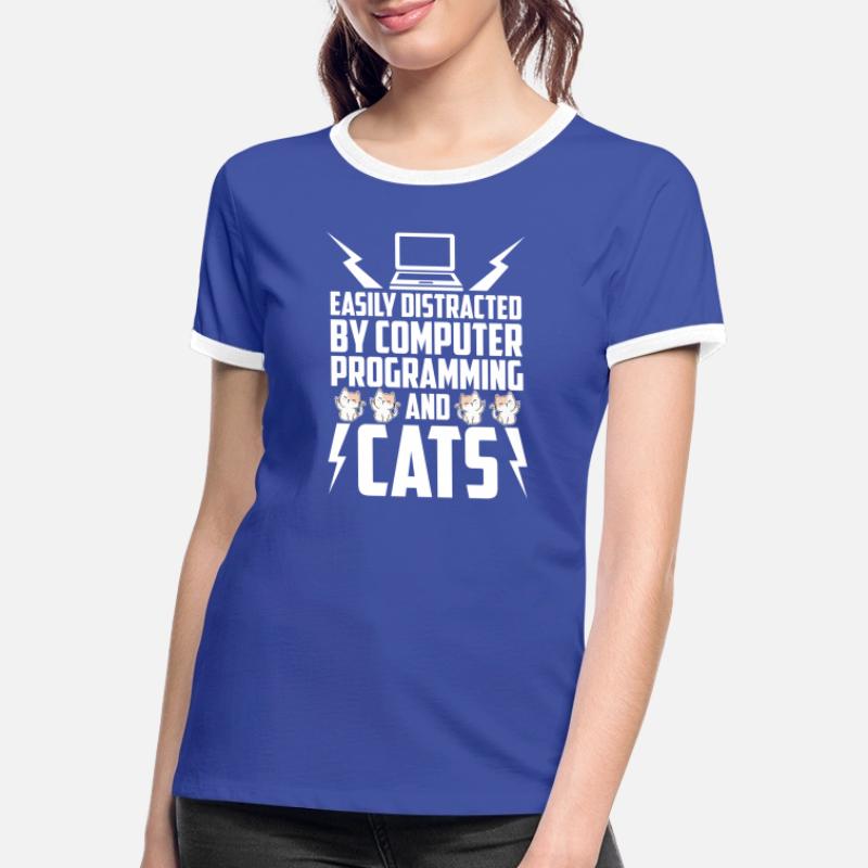 Programmierer Coder Software Entwickler Frauen Kontrast-T-Shirt