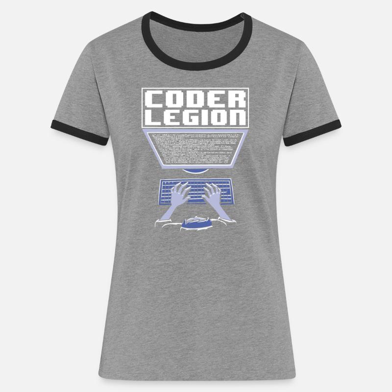 Programmer Coder Software Developer - Women's Ringer T-Shirt - heather grey/black