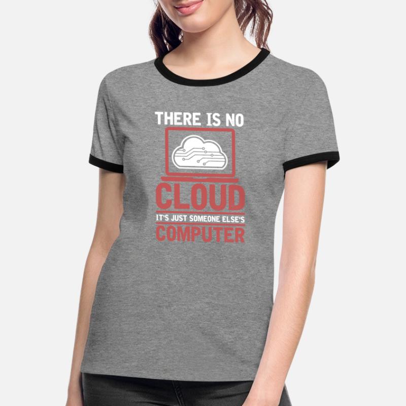 Développeur Codeur Programmeur Cloud Coding T-shirt contrasté Femme
