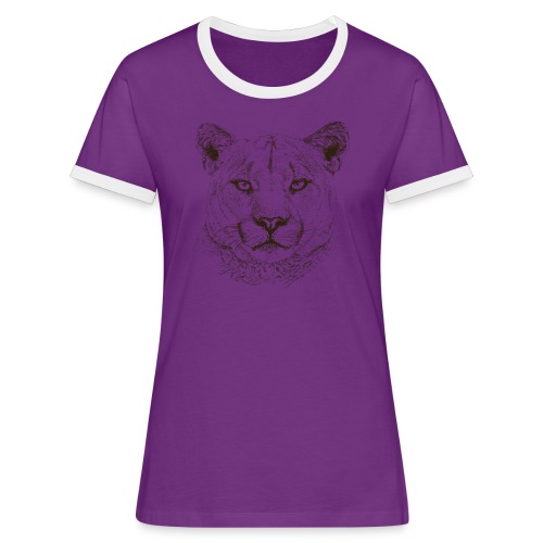 Wildkatze - Frauen Kontrast-T-Shirt