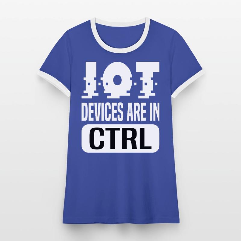 Internet Des Objets IOT Programmeur Admin IT T-shirt contrasté Femme