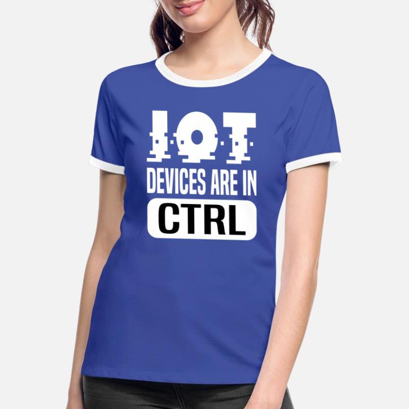Internet Des Objets IOT Programmeur Admin IT T-shirt contrasté Femme