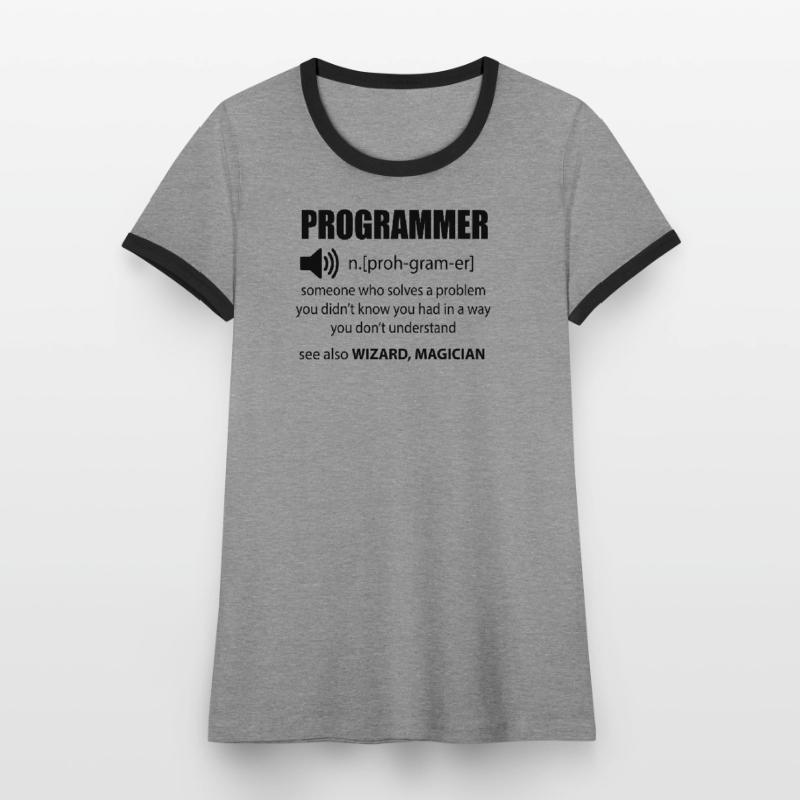 Code Programmer Dictionary Developer Gift Women's Ringer T-Shirt