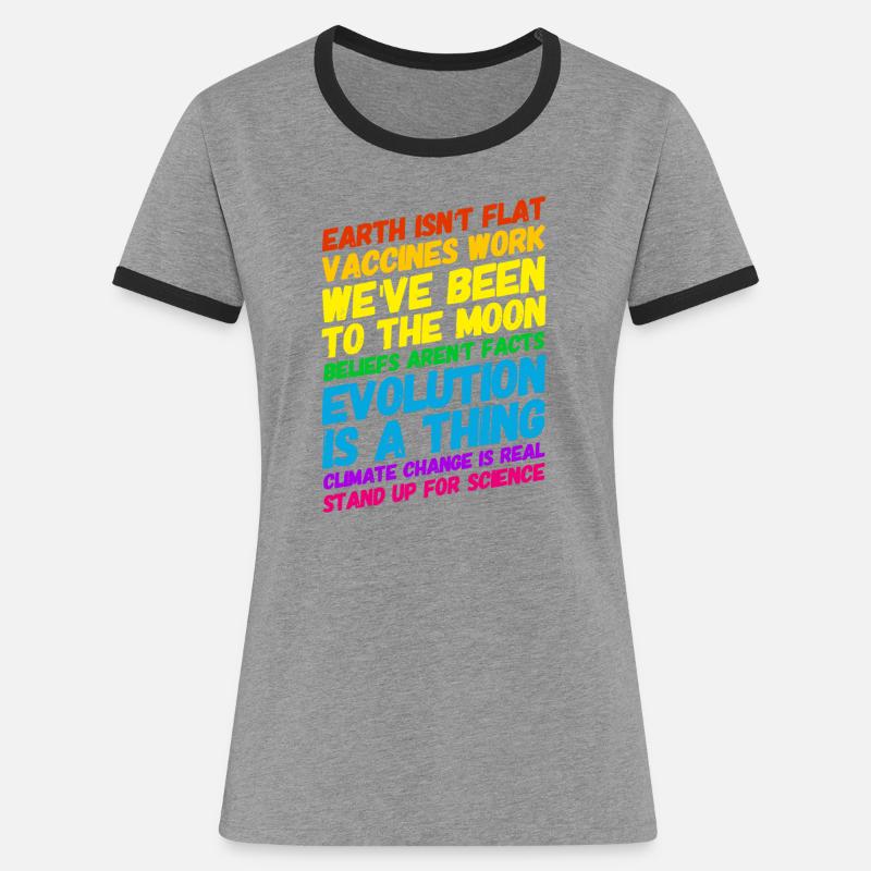Science 2020 Science Statement - Women's Ringer T-Shirt - heather grey/black