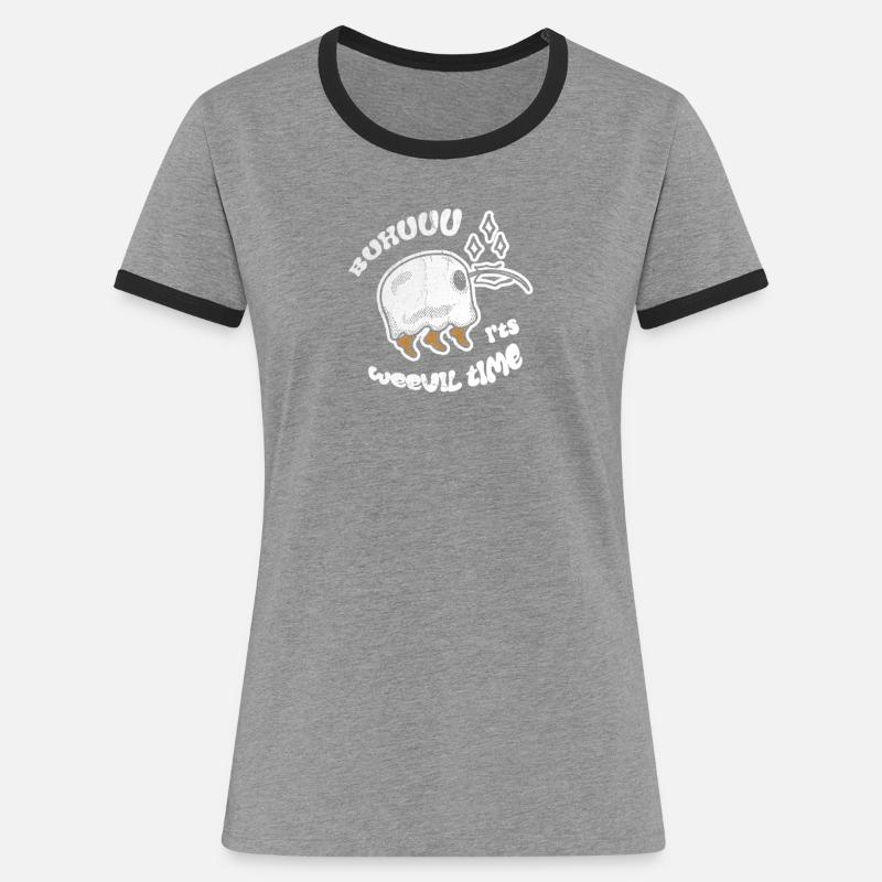 Its Weevil Time Weevil Ghost Ghost - Women's Ringer T-Shirt - heather grey/black