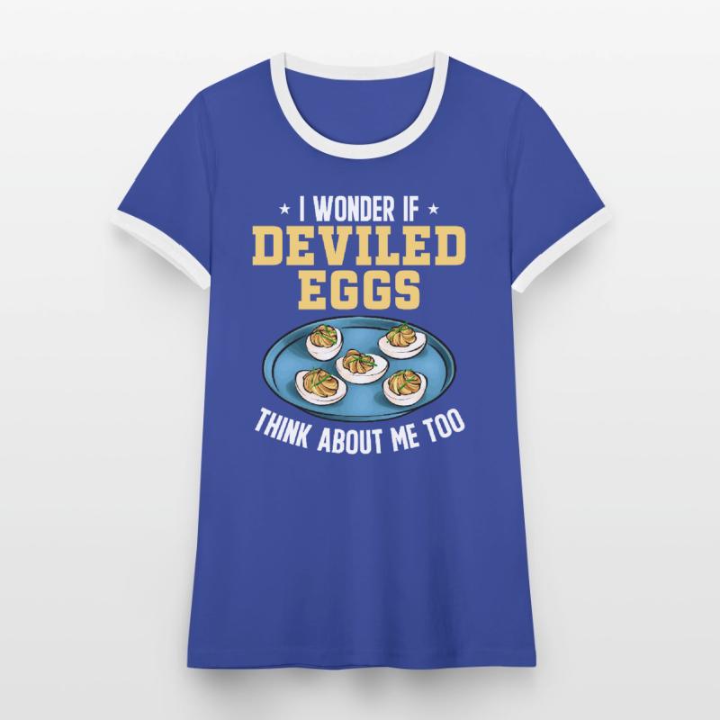 Stuffed Eggs Deviled Eggs Women's Ringer T-Shirt