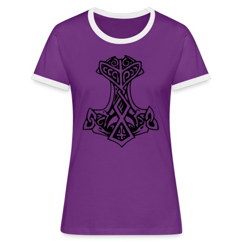 Thorshammer Mjölnir - Frauen Kontrast-T-Shirt