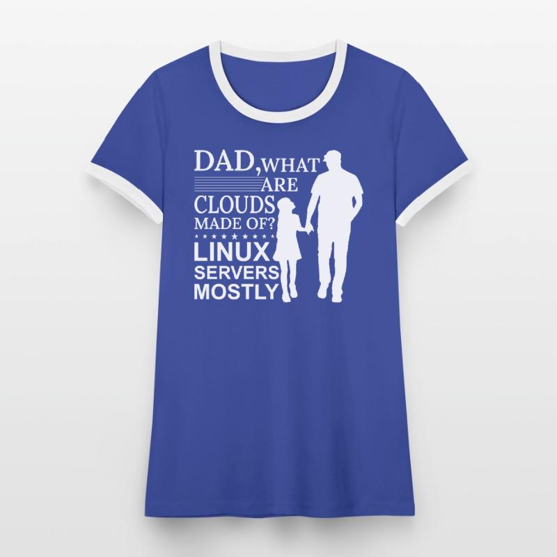 Cloud Computing Informatik Tech Frauen Kontrast-T-Shirt