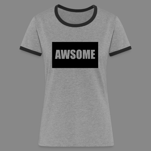 AWSOME - Kontrast-T-shirt dam