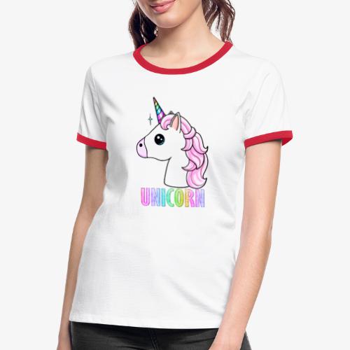 Unicorn - Maglietta Contrast da donna