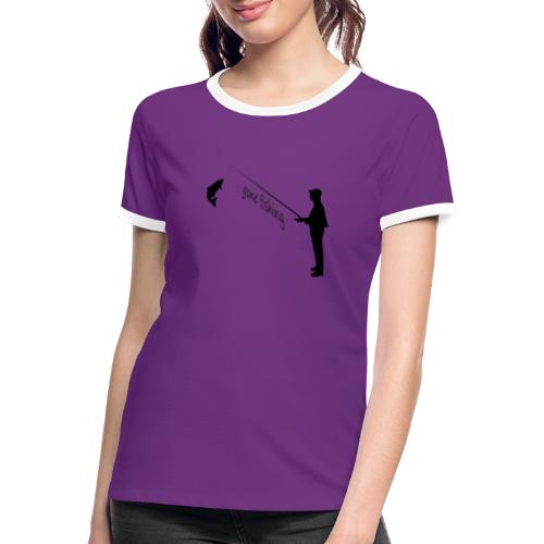 Angler gone-fishing - Frauen Kontrast-T-Shirt