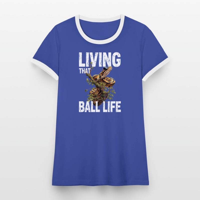 Python roi Serpents Amateurs de terrarium Python T-shirt contrasté Femme