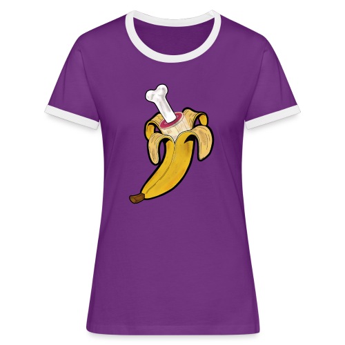 Die zwei Gesichter der Banane - Frauen Kontrast-T-Shirt