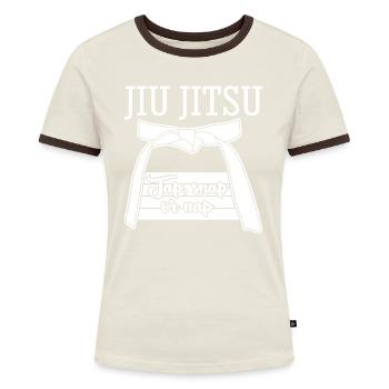 Ju-Jitsu BJJ Jujutsu Jiu-Jitsu - Women's Ringer T-Shirt - blue/white - Front