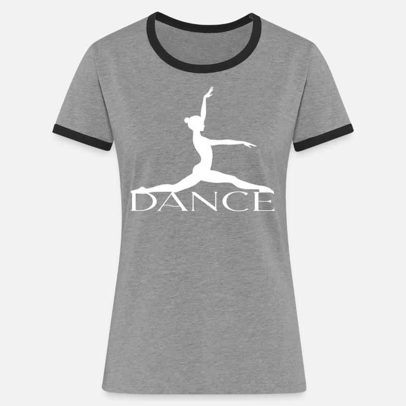 Dance - Women's Ringer T-Shirt - heather grey/black