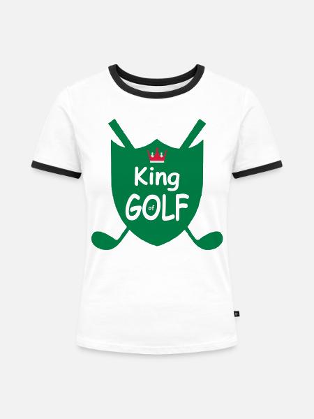 golf - Frauen Kontrast-T-Shirt - Weiß/Schwarz