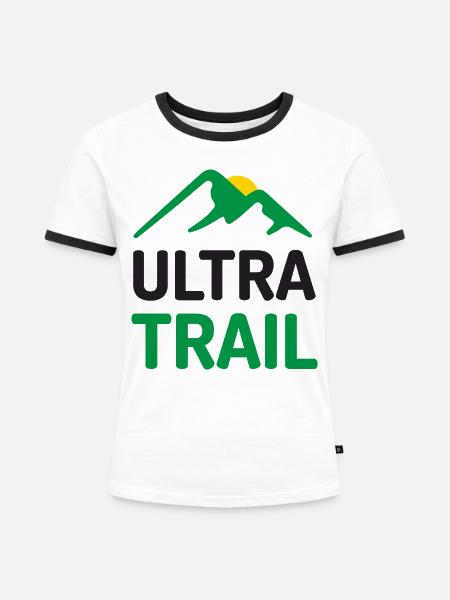 Ultra-Pfad - Frauen Kontrast-T-Shirt - Weiß/Schwarz