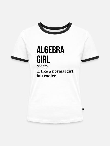 Algebra Algebra Algebra - Frauen Kontrast-T-Shirt - Weiß/Schwarz