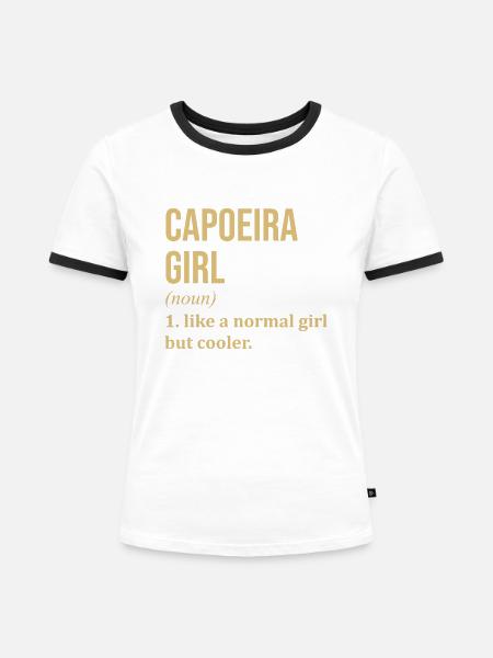 Capoeira Capoeira Capoeira - Frauen Kontrast-T-Shirt - Weiß/Schwarz