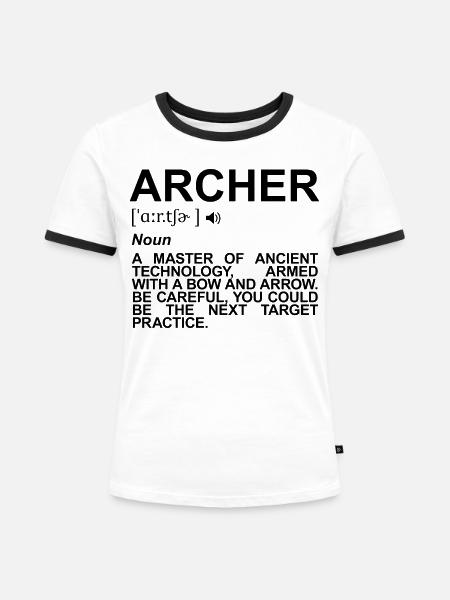 Bogenschütze Bedeutung - Frauen Kontrast-T-Shirt - Weiß/Schwarz