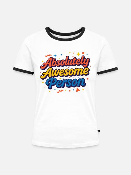 Lebendige Feier der Individualität - Frauen Kontrast-T-Shirt - Weiß/Schwarz