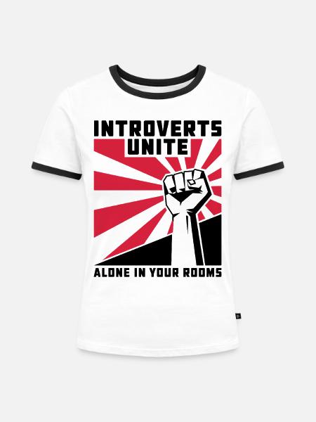 Roter Sonnenstrahl Burst - Frauen Kontrast-T-Shirt - Weiß/Schwarz