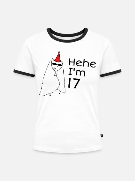 17-jähriges Jubiläum – 17-jähriges Jubiläumsgeschenk - Frauen Kontrast-T-Shirt - Weiß/Schwarz