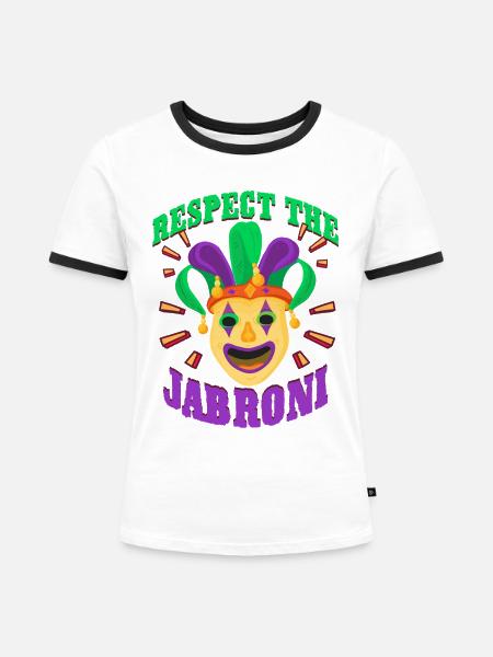 Respect The Jabroni - Frauen Kontrast-T-Shirt - Weiß/Schwarz