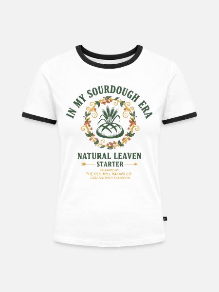 Sauerteig in meiner Sauerteig-Ära - Frauen Kontrast-T-Shirt - Weiß/Schwarz