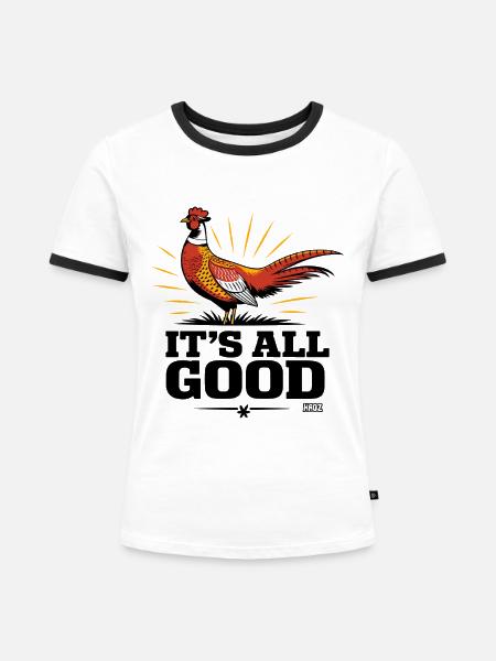 Karmesinroter Phönix-Ausbruch - Frauen Kontrast-T-Shirt - Weiß/Schwarz