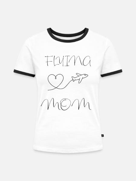 Flugbegleiter Mutter Geschenk - Frauen Kontrast-T-Shirt - Weiß/Schwarz