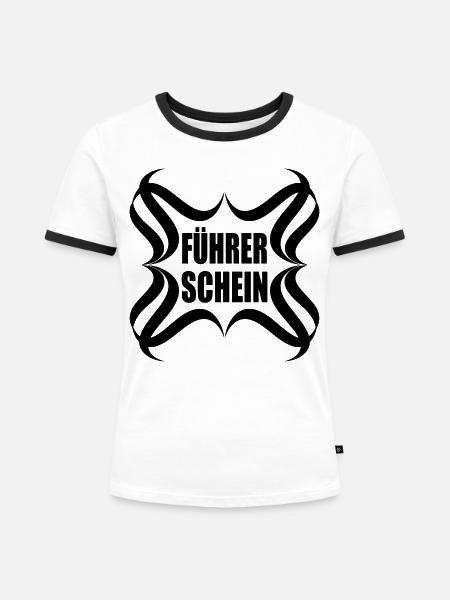 Glückwünsche Führerschein bestanden - Frauen Kontrast-T-Shirt - Weiß/Schwarz